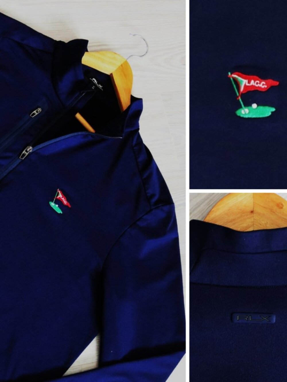 RLX Golf 1/4 Zip Men's XL Navy LACC Top 100 Golf Course Performance Pullover